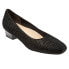 Фото #2 товара Trotters Doris T3235-013 Womens Black Suede Slip On Pumps Heels Shoes