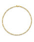 ფოტო #1 პროდუქტის Figaro Chain Anklet in 14k Yellow Gold