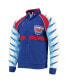 ფოტო #3 პროდუქტის Men's Blue New Jersey Nets Hardwood Classics Authentic Warm-Up Raglan Full-Zip Jacket