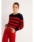 ფოტო #8 პროდუქტის Women's Striped Knit Sweater