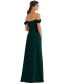 Фото #2 товара Women's Draped Pleat Off-the-Shoulder Maxi Dress