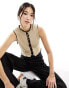 Фото #1 товара Cotton On boucle blanket stitch crop vest in shortbrad