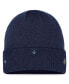 ფოტო #2 პროდუქტის Men's Deep Sea Blue Seattle Kraken Authentic Pro Road Metallic Cuffed Knit Hat