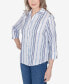 Фото #4 товара Classic Jacquard Stripe Collared Button Down Top