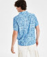 ფოტო #2 პროდუქტის Men's Tile-Print Button-Down Camp Shirt