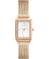 ფოტო #1 პროდუქტის Women's Quartz Rose Gold-Tone Stainless Steel Bracelet Watch 25.5mm x 20.5mm