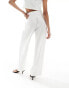 In The Style tailored wide leg trousers co-ord in cream pinstripe