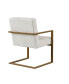Фото #3 товара 34.8" Wood, Steel, Foam and Polyester Dominic Accent Chair