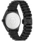 ფოტო #3 პროდუქტის Men's Date Superlative Black Ion Plated Stainless Steel Bracelet Watch 42mm