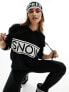 Threadbare Ski hooded jumper in monochrome