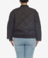 Plus Size Diamond Quilted Puffer Bomber Jacket