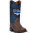 Фото #2 товара Dan Post Boots Thin Blue Line Square Toe Cowboy Mens Blue, Brown Casual Boots D