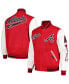ფოტო #1 პროდუქტის Men's Red Atlanta Braves Script Tail Wool Full-Zip Varity Jacket