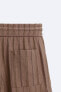 Striped cargo bermuda shorts