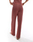 ASOS DESIGN knitted wide leg trouser in rust co-ord