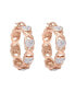 Diamond Accent Gold-plated, Silver Plated or Rose Gold Plated X and Heart Earrings