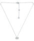Cubic Zirconia Open Crescent Moon Pendant Necklace, 16" + 2" extender, Created for Macy's