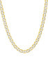 ფოტო #1 პროდუქტის Men's Two-Tone Diamond Cut Mariner Link 24" Chain Necklace in Sterling Silver & 14k Gold-Plate