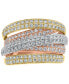 ფოტო #4 პროდუქტის EFFY® Diamond Multirow Crossover Statement Ring (1-3/8 ct. t.w.) in 14k Gold, White Gold & Rose Gold