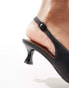 Фото #2 товара New Look strappy kitten heel slingback in black