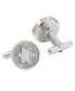 Men's Star of David Mother of Pearl Stainless Steel Cufflinks