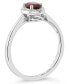 ფოტო #3 პროდუქტის Diamond Accent and Garnet (1/2 ct. t.w.) Ring in Sterling Silver (Also Available in Other Gemstones)