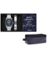 Фото #1 товара Men's Silver-Tone Bracelet Watch 43mm Gift Set
