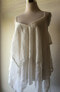 Calvin Klein Women's Ruffle Layered V Neck Blouse Sleeveless White L