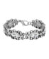 ფოტო #1 პროდუქტის Silver-Tone Diamond Shaped Crystal Link Bracelet