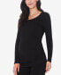Women's Softwear with Stretch Maternity Long Sleeve Ballet Neck Top