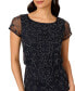 ფოტო #3 პროდუქტის Women's Boat-Neck Short-Sleeve Beaded Blouson Gown