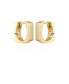 ფოტო #1 პროდუქტის Gold-Tone Rectangle Huggie Hoop Earrings