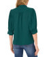 ფოტო #2 პროდუქტის Women's 3/4-Sleeve Collared Button Down Blouse