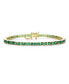 ფოტო #1 პროდუქტის Classic 3mm Colored Cubic Zirconia Tennis Bracelet