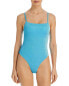 Фото #1 товара Aqua Swim 299596 Womens Square Neck One Piece Swimsuit Size M