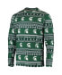 ფოტო #3 პროდუქტის Men's Green Michigan State Spartans Ugly Sweater Knit Long Sleeve Top and Pant Set