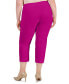 Фото #2 товара Plus Size Mid-Rise Pull-On Capri Pants, Created for Macy's