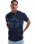 Фото #1 товара Marshall Artist embroidered short sleeve t-shirt in navy