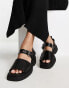 Фото #2 товара ASRA Exclusive Samba flat sandals with buckle strap in black leather