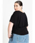 ფოტო #2 პროდუქტის Plus Size Kimono Sleeve Tee