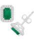 ფოტო #2 პროდუქტის Sapphire (1-2/5 ct. t.w) & Diamond (1/5 ct. t.w.) Stud Earrings in Sterling Silver (Also in Ruby & Emerald)