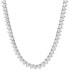 ფოტო #1 პროდუქტის Lab-Grown White Sapphire Heart 18" Tennis Necklace (31-1/5 ct. t.w.) in Sterling Silver