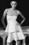 Фото #6 товара Атласное мини-платье объемного кроя ZARA