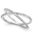 ფოტო #3 პროდუქტის Diamond Crossover Ring in 10k White or Yellow Gold (1/4 ct. t.w.), Created for Macy's