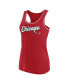 ფოტო #3 პროდუქტის Women's Red Chicago Bulls Wordmark Logo Racerback Tank Top