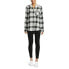 Фото #3 товара Time and Tru Flannel Shirt Women's Large Black Plaid Cotton Hooded Long Sleeve