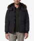 ფოტო #1 პროდუქტის Men's Down Bomber with Faux Fur Trim and Removable Hood