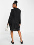 JDY mini smock dress in black