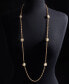 Фото #2 товара Charter Club gold-Tone Pavé & Imitation Pearl Station Necklace, 42" + 2" extender, Created for Macy's