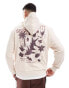 Фото #1 товара ASOS DESIGN oversized hoodie with floral print in washed grey